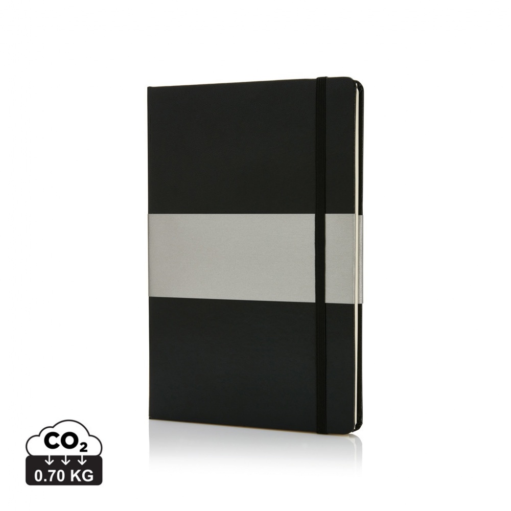 Logo trade promotional merchandise photo of: Deluxe hardcover A5 notebook