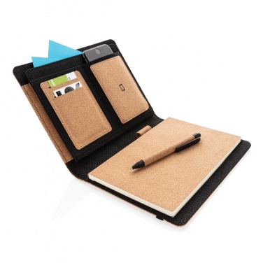 Logotrade advertising product picture of: Deluxe cork portfolio A5 with pen