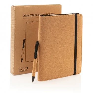 Logotrade promotional merchandise image of: Deluxe cork portfolio A5 with pen