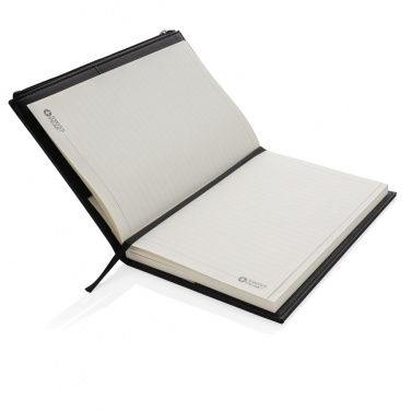 Logotrade promotional item picture of: Swiss Peak A5 PU notebook with zipper pocket