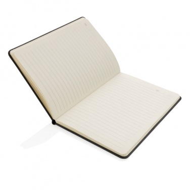Logo trade business gift photo of: Deluxe hardcover PU notebook A5 with phone and pen holder