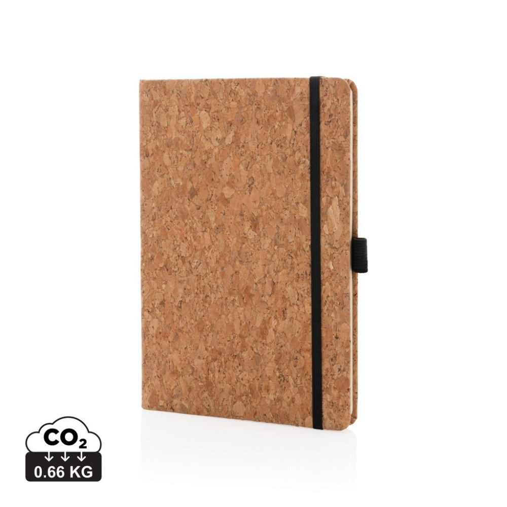 Logo trade advertising product photo of: Cork hardcover notebook A5