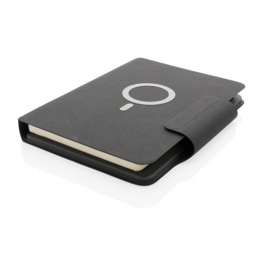 Logo trade business gift photo of: Artic Magnetic 10W wireless charging A5 notebook