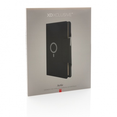 Logo trade promotional giveaways picture of: Artic Magnetic 10W wireless charging A4 portfolio