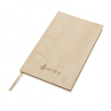 Logo trade promotional merchandise picture of: Kavana wood print A5 notebook