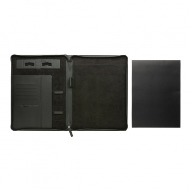 Logo trade promotional product photo of: Swiss Peak Heritage RCS rPU A4 portfolio with zipper