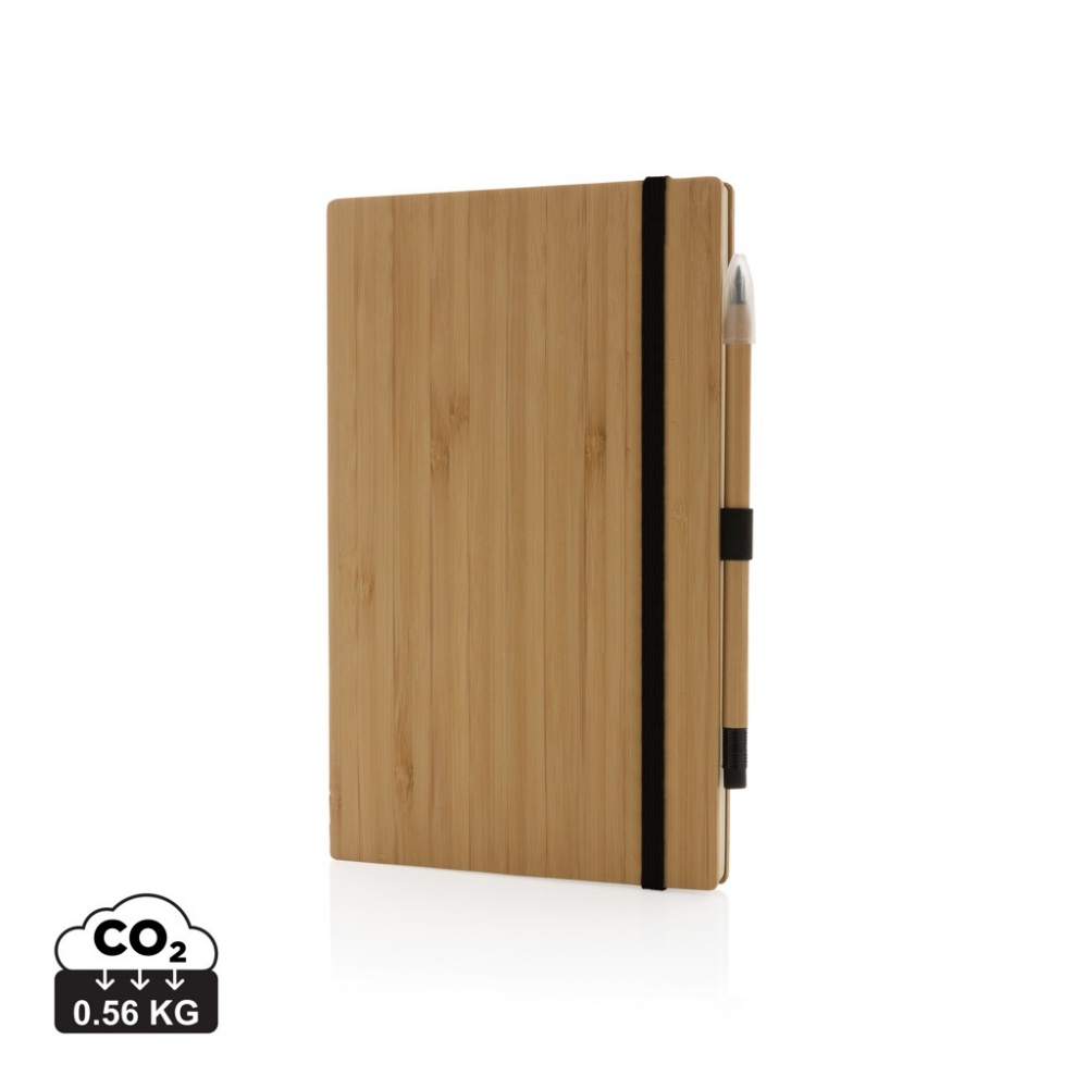 Logotrade promotional merchandise picture of: Bamboo notebook and infinity pencil set