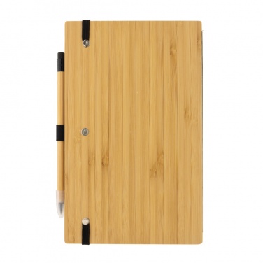 Logo trade promotional products picture of: Bamboo notebook and infinity pencil set