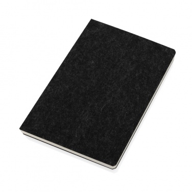 Logo trade corporate gifts picture of: Phrase GRS certified recycled felt A5 notebook