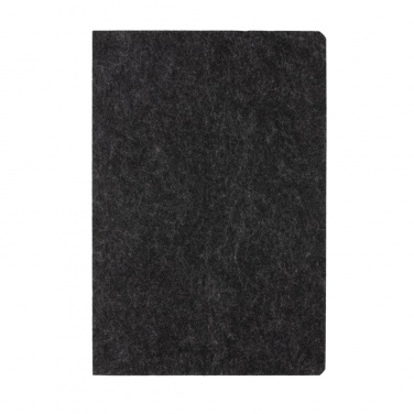 Logotrade promotional item image of: Phrase GRS certified recycled felt A5 notebook