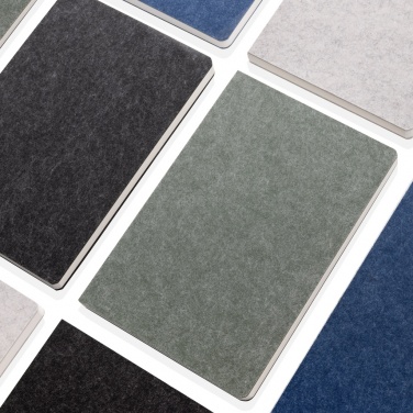 Logo trade corporate gift photo of: Phrase GRS certified recycled felt A5 notebook