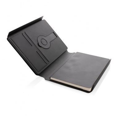 Logotrade promotional items photo of: Swiss Peak RCS rePU notebook with 2-in-1 wireless charger