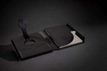 Logotrade business gifts photo of: Swiss Peak RCS rePU notebook with 2-in-1 wireless charger
