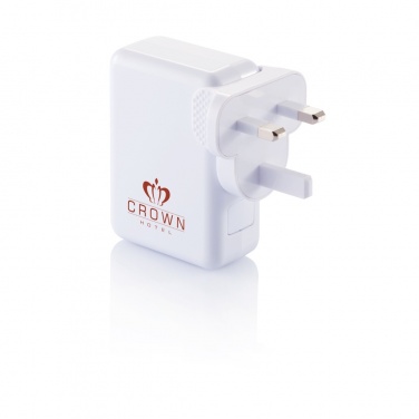 Logotrade promotional item image of: Travel plug with 4 USB ports