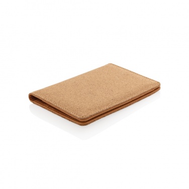Logo trade business gifts image of: Cork secure RFID passport cover