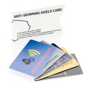 Logo trade promotional giveaways picture of: Anti-skimming RFID shield card with active jamming chip