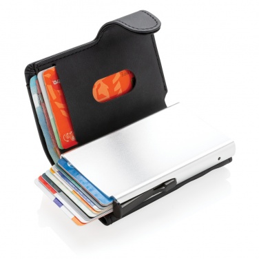 Logotrade promotional gift picture of: Standard aluminium RFID cardholder with PU wallet
