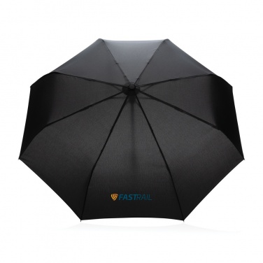 Logotrade promotional merchandise picture of: 21" Impact AWARE™ RPET 190T bamboo auto open/close umbrella