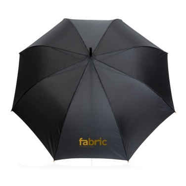 Logotrade corporate gift picture of: 27" Impact AWARE™ RPET 190T auto open bamboo umbrella