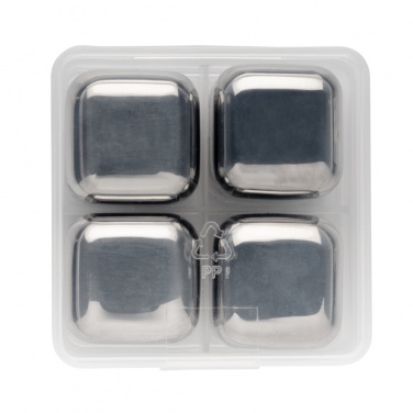 Logotrade promotional giveaway picture of: Re-usable stainless steel ice cubes 4pc