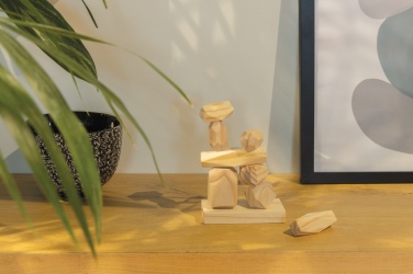 Logo trade promotional items picture of: Ukiyo Crios wooden balancing rocks in pouch