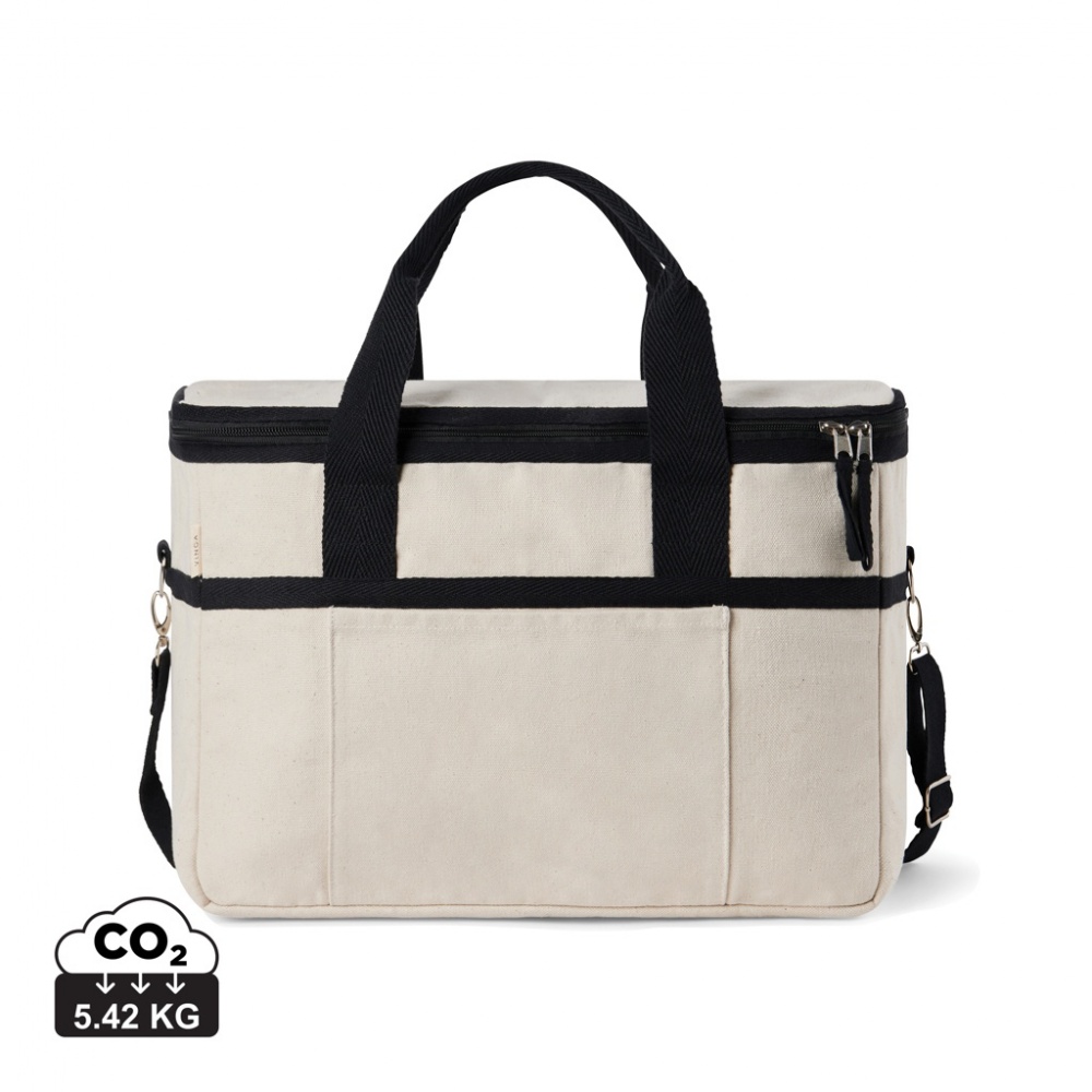 Logo trade corporate gift photo of: VINGA Volonne AWARE™ recycled canvas cooler basket