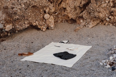 Logotrade promotional item image of: VINGA Volonne AWARE™ recycled canvas picnic blanket