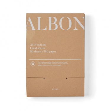 Logotrade promotional merchandise image of: VINGA Albon GRS recycled felt notebook
