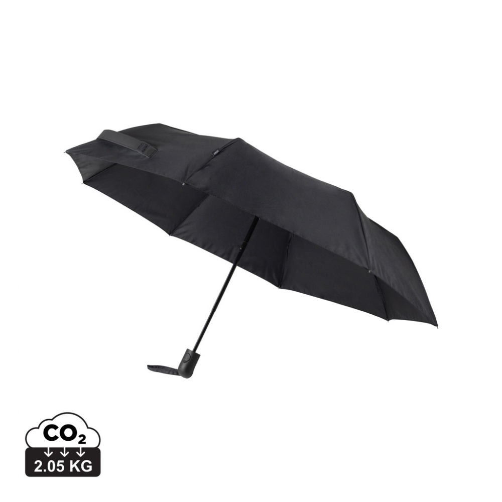 Logo trade corporate gift photo of: VINGA Baltimore AWARE™ RPET 21" umbrella