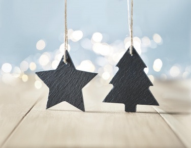 Logotrade promotional product picture of: Slate xmas hanger star
