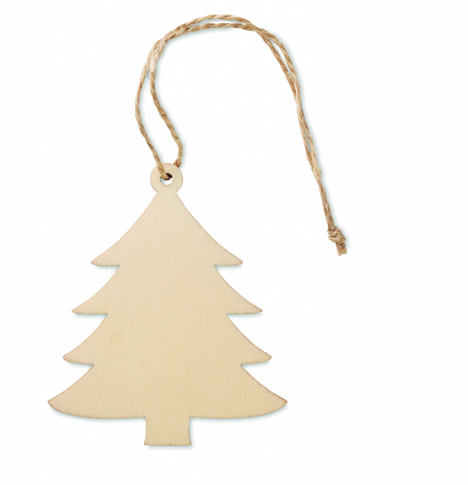 Logo trade business gifts image of: Wooden Tree shaped hanger