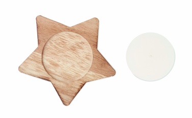 Logotrade promotional product image of: Candle on star wooden base