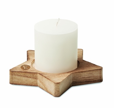Logotrade advertising product image of: Candle on star wooden base
