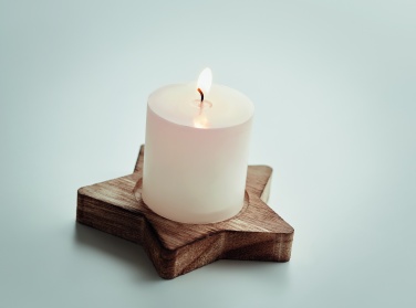 Logotrade promotional merchandise picture of: Candle on star wooden base