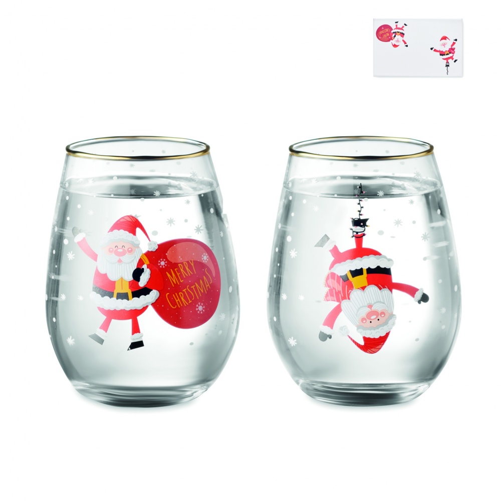 Logotrade promotional gift image of: Set of 2 Christmas glasses