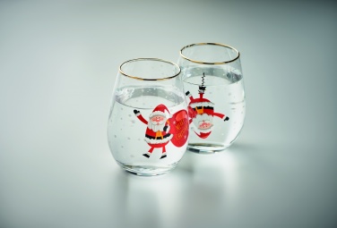 Logo trade corporate gifts image of: Set of 2 Christmas glasses