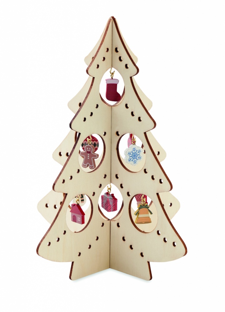 Logotrade promotional gifts photo of: Wooden Xmas tree decoration