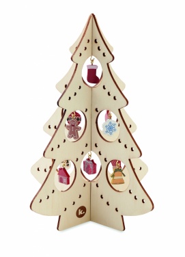 Logo trade business gift photo of: Wooden Xmas tree decoration