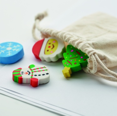 Logotrade advertising product image of: Set of 4 Christmas erasers