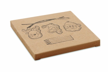 Logo trade promotional merchandise photo of: Drawing wooden ornaments set