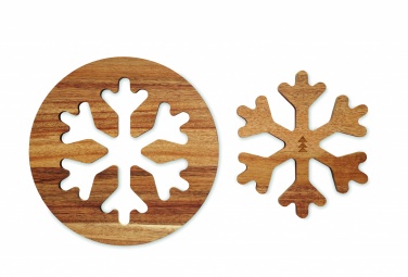 Logo trade promotional merchandise image of: Acacia wooden pot holders set