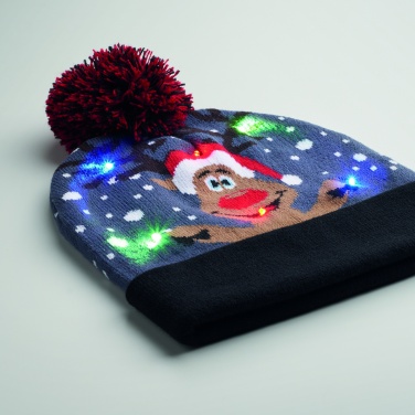 Logotrade corporate gift image of: Christmas knitted beanie LED