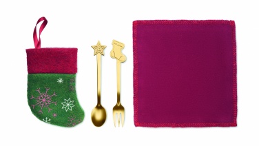 Logo trade promotional gifts image of: Christmas dessert cutlery set