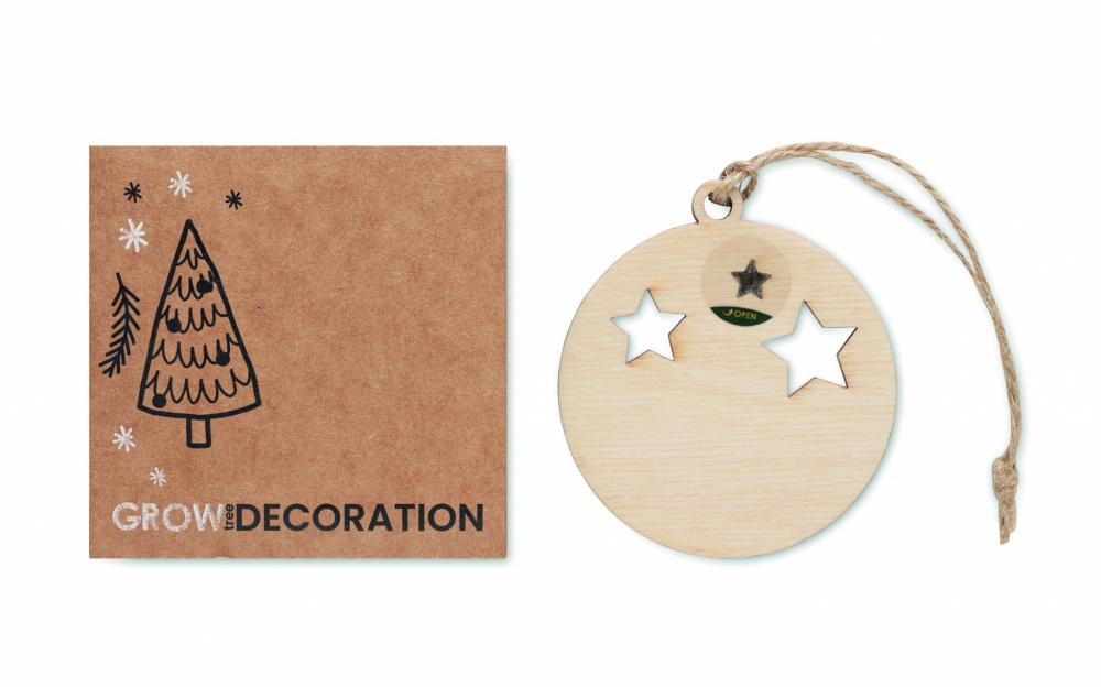 Logotrade promotional giveaway picture of: Wooden bauble shape hanger