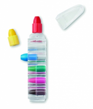 Logo trade business gifts image of: Set of 6 wax crayons