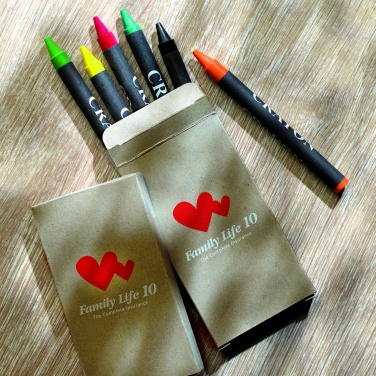 Logo trade corporate gifts picture of: Carton of 6 wax crayons