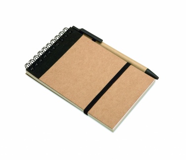 Logotrade promotional item image of: A6 recycled notepad with pen