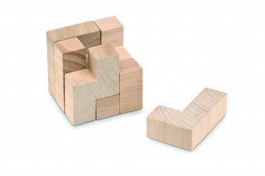 Logotrade corporate gift image of: Wooden puzzle in cotton pouch