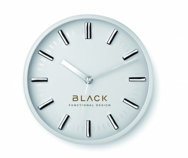 Logo trade business gift photo of: Round shape wall clock