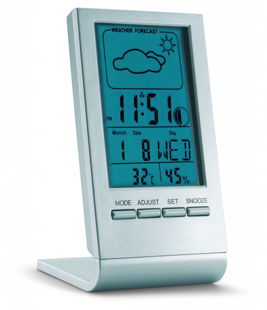 Logo trade promotional items image of: Weather station with blue LCD